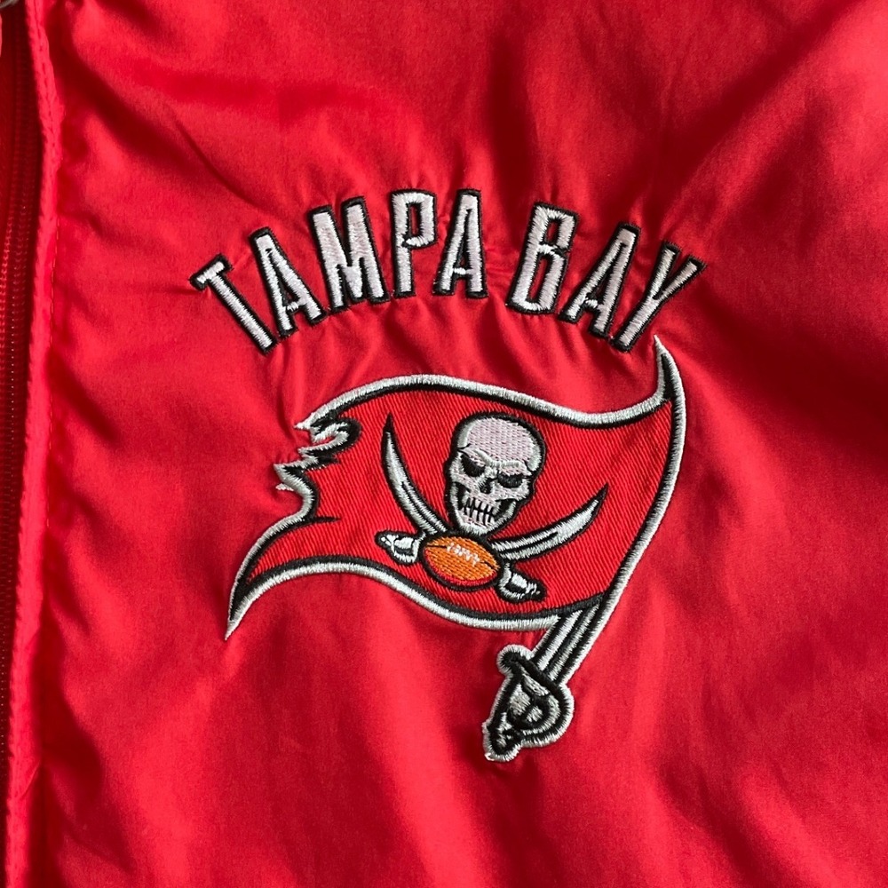 Reversible Tampa Bay Buccaneers NFL Hooded Jacket Full Zip Red Football Mens - Picture 6 of 12